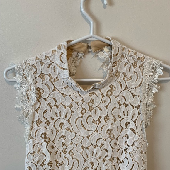 Francescas White Lacey Mini Dress - Picture 2 of 5